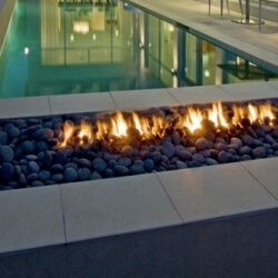Swimming Pool with Firepit